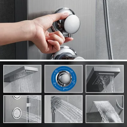 Auralum Max - Douchekolom - Ontspannende Led-douche Met Handig Display 3