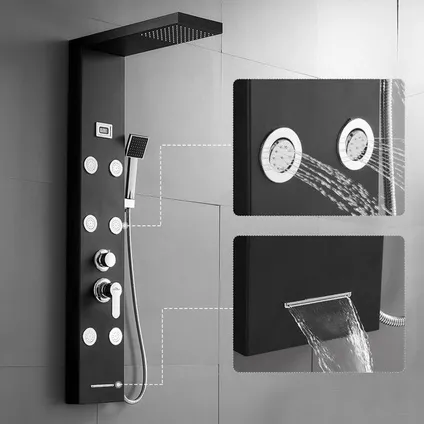 Auralum Max - Douchekolom - Hydromassagedouche Met 6 Jets En Lcd-scherm 3