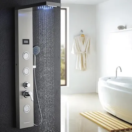 Auralum Max - Douchekolom - Hydromassagedouche Met Lcd- En Led-scherm 2