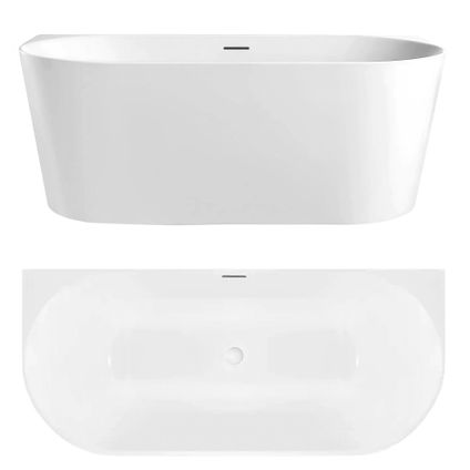 Rea Badkuip Capri Slim 150 Whitewit 150x74,5x58cm