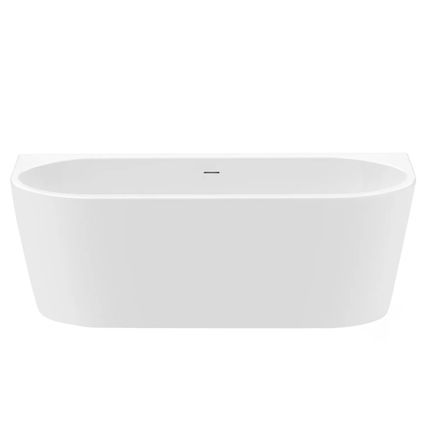 Rea Wandbad Olimpia 150, Geborsteld Gouden Afdekdop Wit 150x74,5x58cm