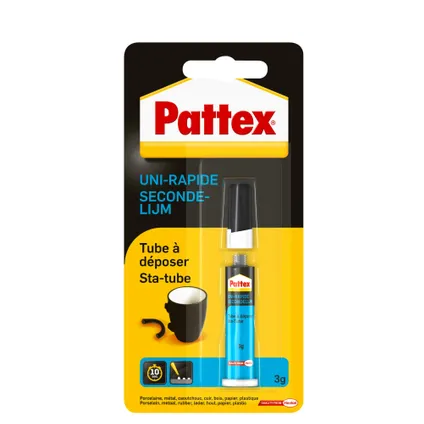 Pattex uni-snelle lijm 3g Recycleerbare tube 2