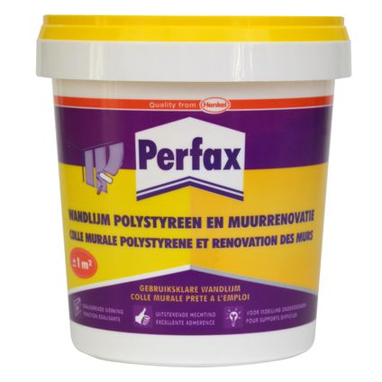 Perfax lijm voor muurrenovatie en polystyreen 925g
