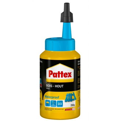 Pattex houtlijm waterproof wit 250g
