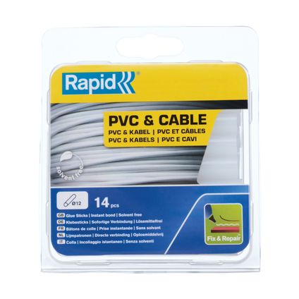 Rapid PVC en kabel lijmpatronen blister Ø12x94mm - 14 stuks