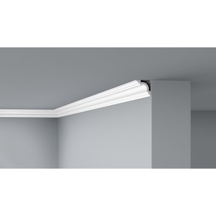 Decoflair plafondlijst D8/200 wit polyurethaan 55x55mmx2m 2st
