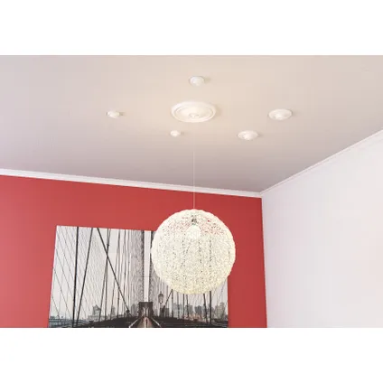 Decoflair plafondlijst D8/200 wit polyurethaan 55x55mmx2m 2st 3