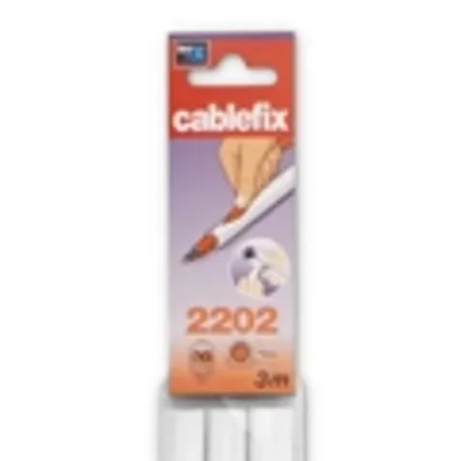 Cablefix kabelgoot zelfklevend 10mm 1m wit 3st.