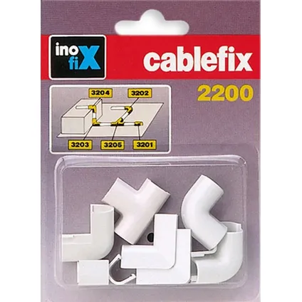Cablefix verbindingsset kabelgoot 5mm wit 10st.