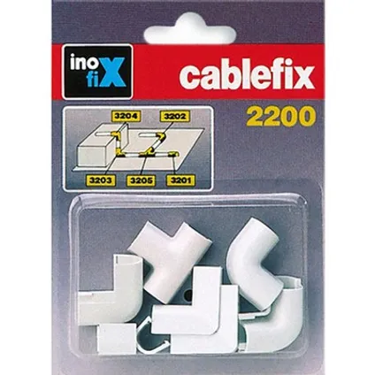 Cablefix verbindingsset kabelgoot 5mm wit 10st. 2