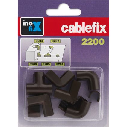 Cablefix verbindingsset kabelgoot 5mm bruin 10st.