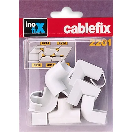 Cablefix verbindingsset kabelgoot 7mm wit 10st. 2