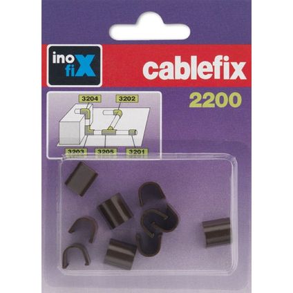 Cablefix verbindingsset kabelgoot 5mm bruin 10st.