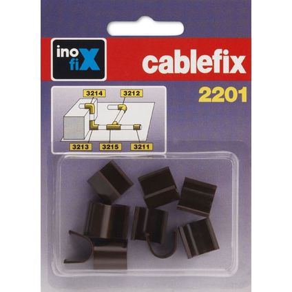 Cablefix verbindingsset kabelgoot 7mm donkerbruin 10st.