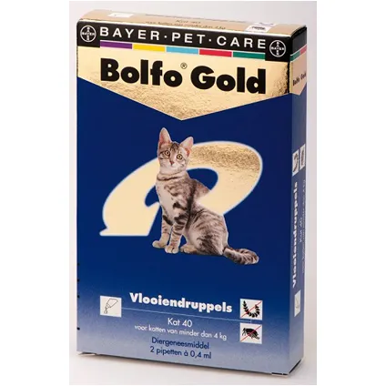 Bayer Bolfo Gold kat 40 2 pipet 1 st