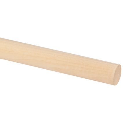 Bâton rond - bois dur - blanc - Ø 22mm - longueur 240cm