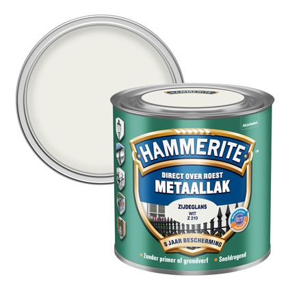 Hammerite metaallak zijdeglans wit 250ml