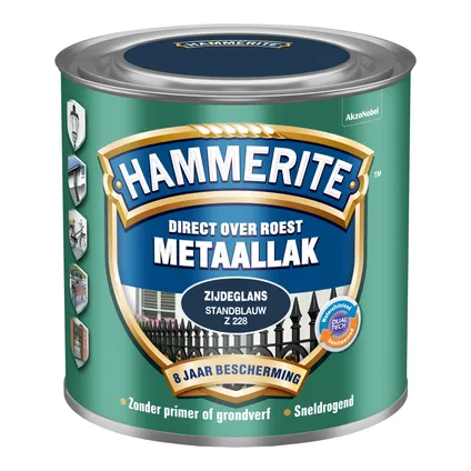 Hammerite metaalverf zijdeglans standblauw 250ml 2
