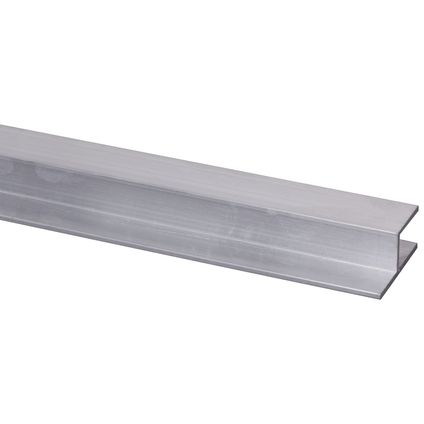 Stoeltjesprofiel aluminium (plaat < 8 mm) 11x26mm 200cm
