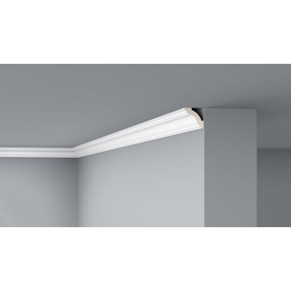 Decoflair plafondlijst F8/200 polyurethaan wit 40x40mmx2m