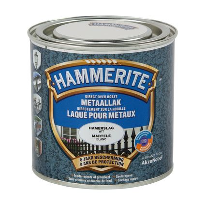 Hammerite metaallak hamerslag wit 250ml