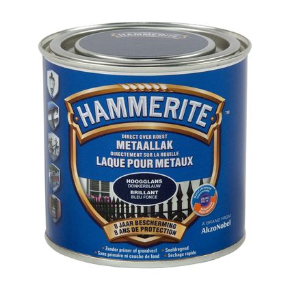 Laque métaux Hammerite bleu foncé brillan 250ml