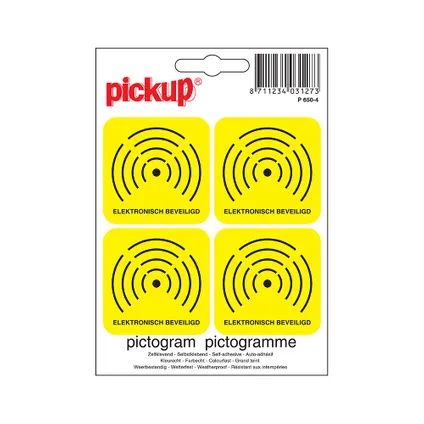 Pickup sticker Elektronisch beveiligd - alarm 10x10cm
