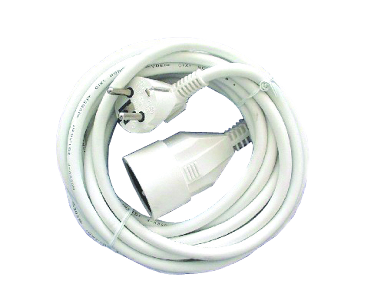 Rallonge Electrique Câble Prolongateur 16A 2M Blanc 3500 Watt 230V IP20