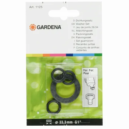 Gardena rubberringenset 1" 2