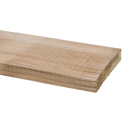 Ruw hout - geimpregneerdt - 1,9x10cm - lengte 300cm - 5 stuks