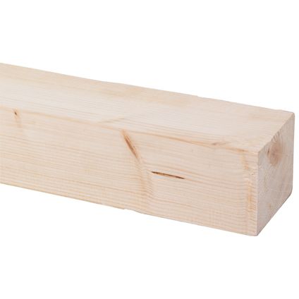 Ruw hout - onbehandeld - 6,1x7,1cm - lengte 240cm