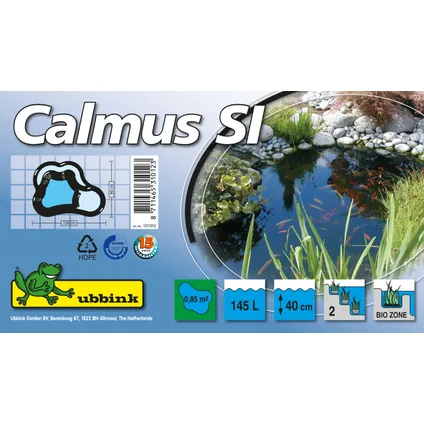 CALMUS SI - bassin préformé Ubbink - HDPE - profondeur max 40 cm - volume d'eau 145 l - H40 x 120 x 90 cm 4