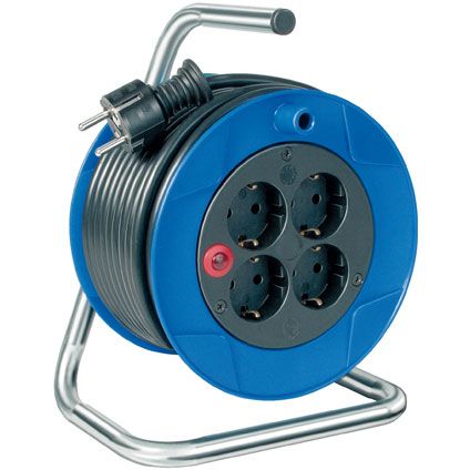Brennenstuhl compact kabelhaspel blauw/zwart 15m H05VV-F 3G1,5