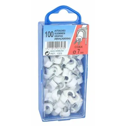 Reddy clips 7mm wit 100st.