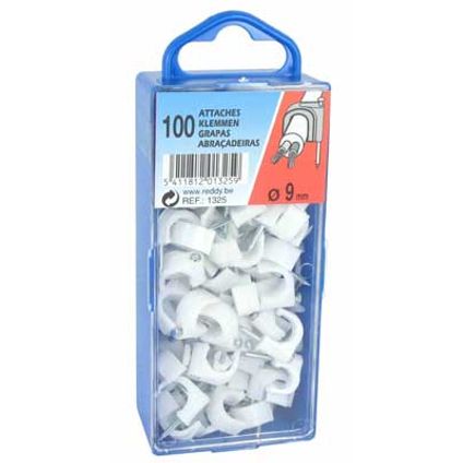 Reddy clips 9mm wit 100st.