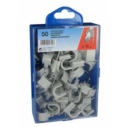 Reddy Clips 16mm gris 50pc