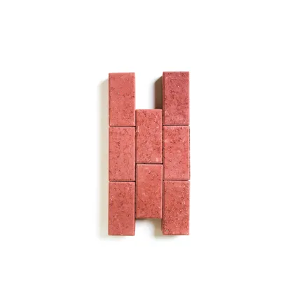 Cobo Garden betonstraatsteen rood facetrand 22x11x5cm 5