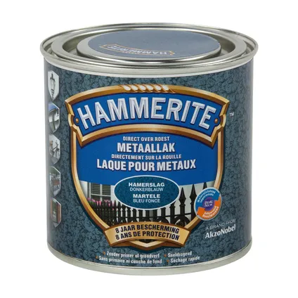 Laque métaux Hammerite bleu foncé martelé 250ml