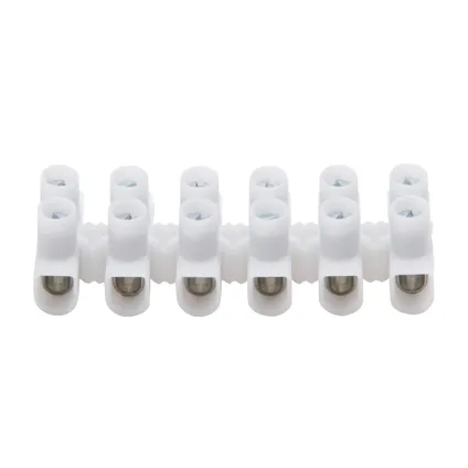 Kopp kroonklem 4-6mm 6-polig wit 2st.