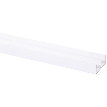 Schuifrail profiel kunststof (bovenrail, 18 mm) 15 x 42 mm wit 260 cm