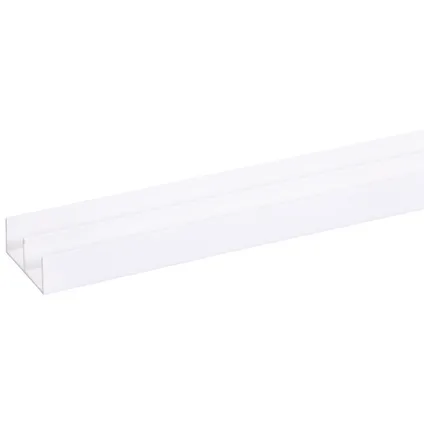 Schuifrail profiel kunststof (bovenrail, 18 mm) 15 x 42 mm wit 260 cm 3
