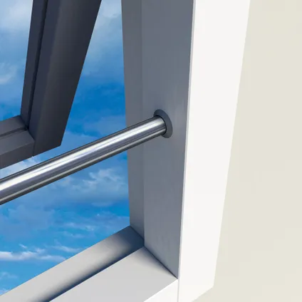 Barre de sécurité fenêtre SecuBar Snap acier inoxydable 990mm 2