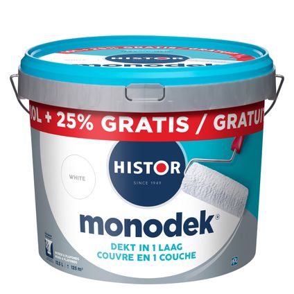 Histor Monodek muurverf wit 12,5L