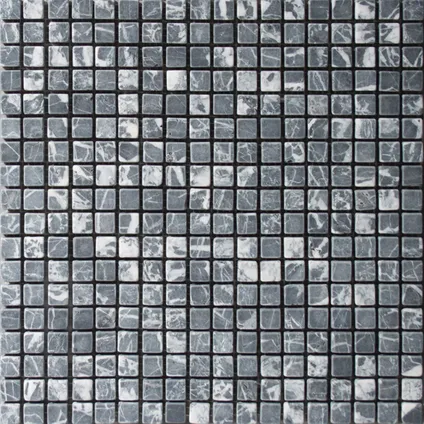Mozaïektegel Marmer - Natuursteen - Zwart - 30x30cm - 1 stuk