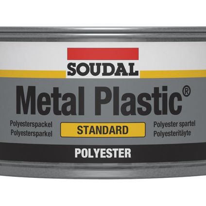 Enduit polyester Soudal Metal plastic gris 500gr