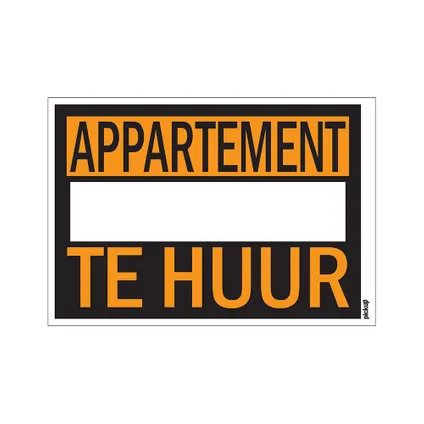 Affiche "Appartement te huur" Pickup 35x25cm papier