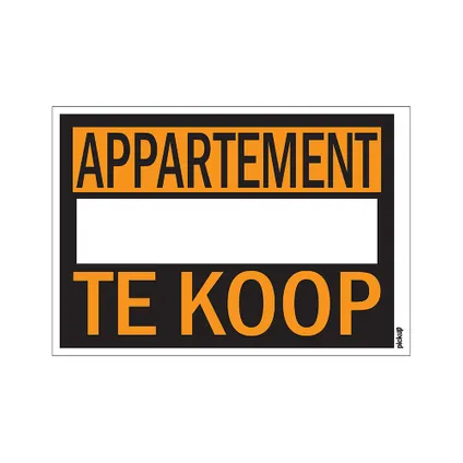 Affiche "Appartement te koop" Pickup 35x25cm papier
