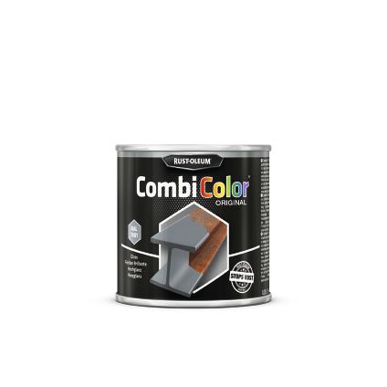 Rust-Oleum verf 'Combi Color' hoogglans staal grijs 250ml