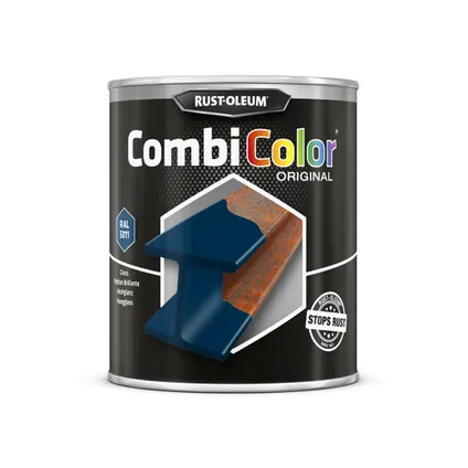 Peinture métal Combicolor bleu acier brillant 750ml