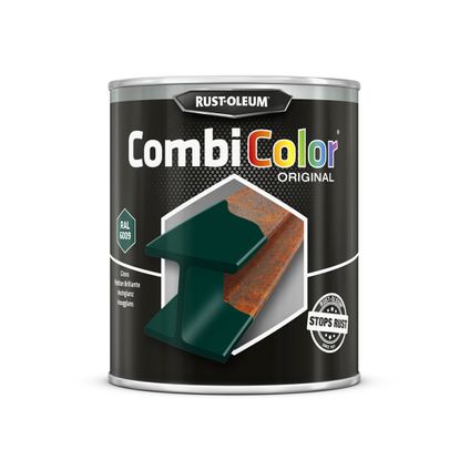 Rust-Oleum verf 'Combi Color' hamerslag donkergroen 750ml
